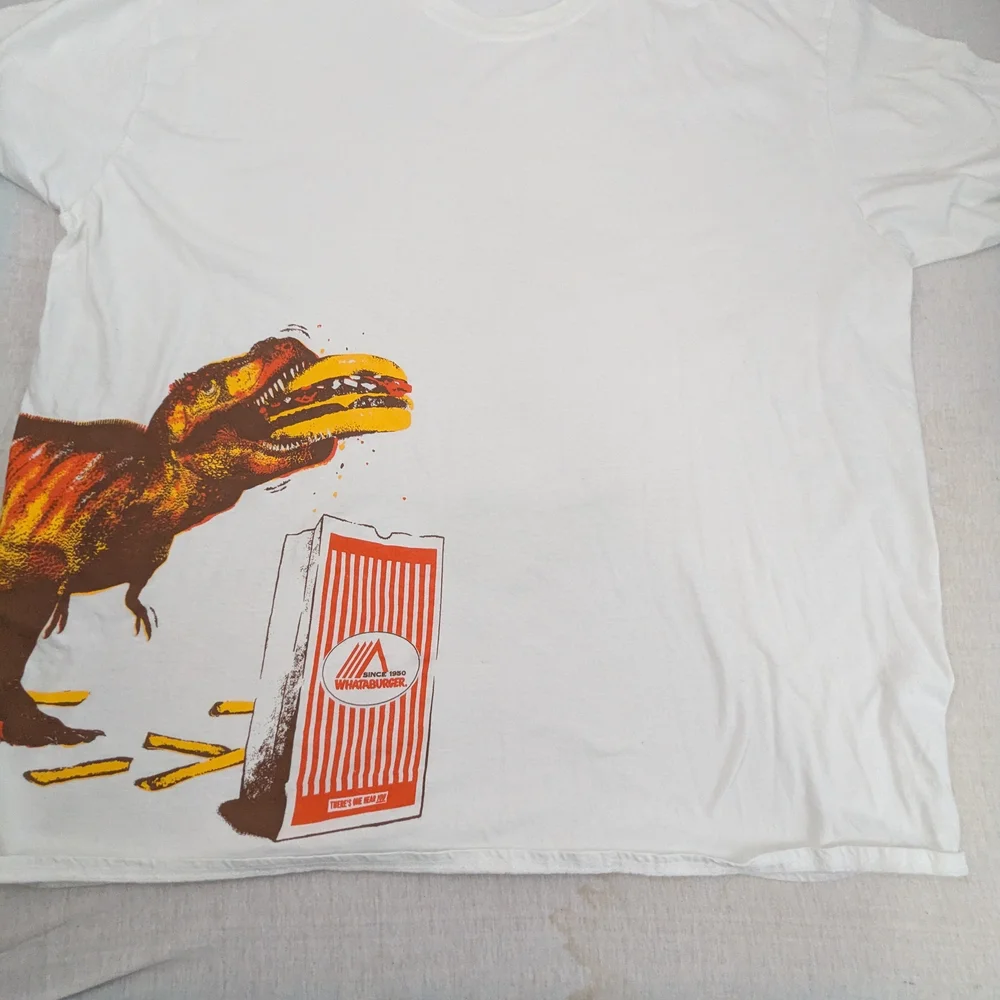Whataburger Is TRex's Favorite Burger & Fries Yum Yum White Tee 3XL